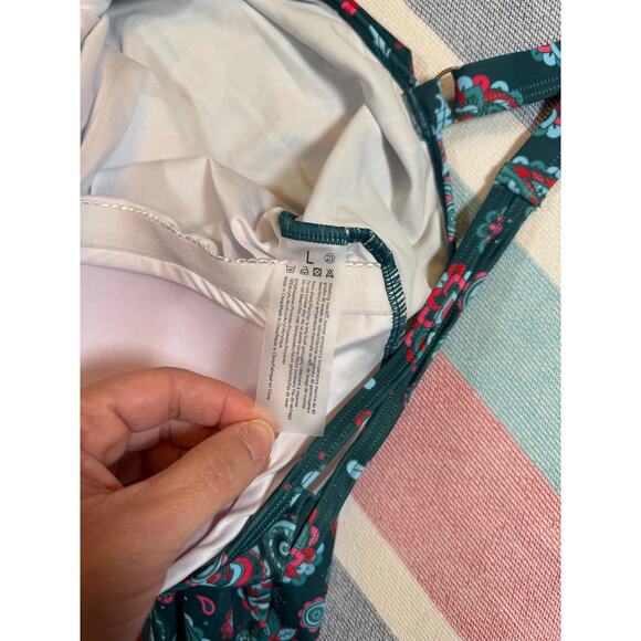 NWT, Eomenie Green Paisley Swim Dress Swimsuit Size Large - Picture 5 of 6